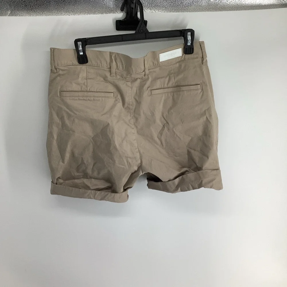 Kenneth‎ Cole Men's Tan Chino Shorts Flat Front Cuffed Casual